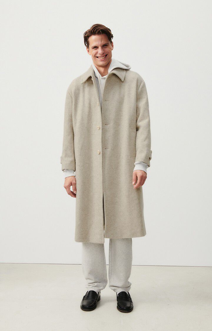 Men's coat Karabay - BEIGE MELANGE 58 Long sleeve Beige - H23