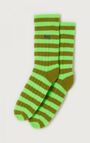 Chaussettes mixte Raxow, VERT FLUO RAYE CAMELEON CHINE, hi-res