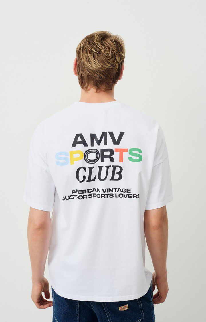 T-shirt mixte Fizvalley "AMV SPORTS CLUB", BLANC MULTICOLORE, hi-res-model