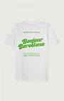 T-shirt mixte Fizvalley "Bonjour Barcelona", BLANC, hi-res