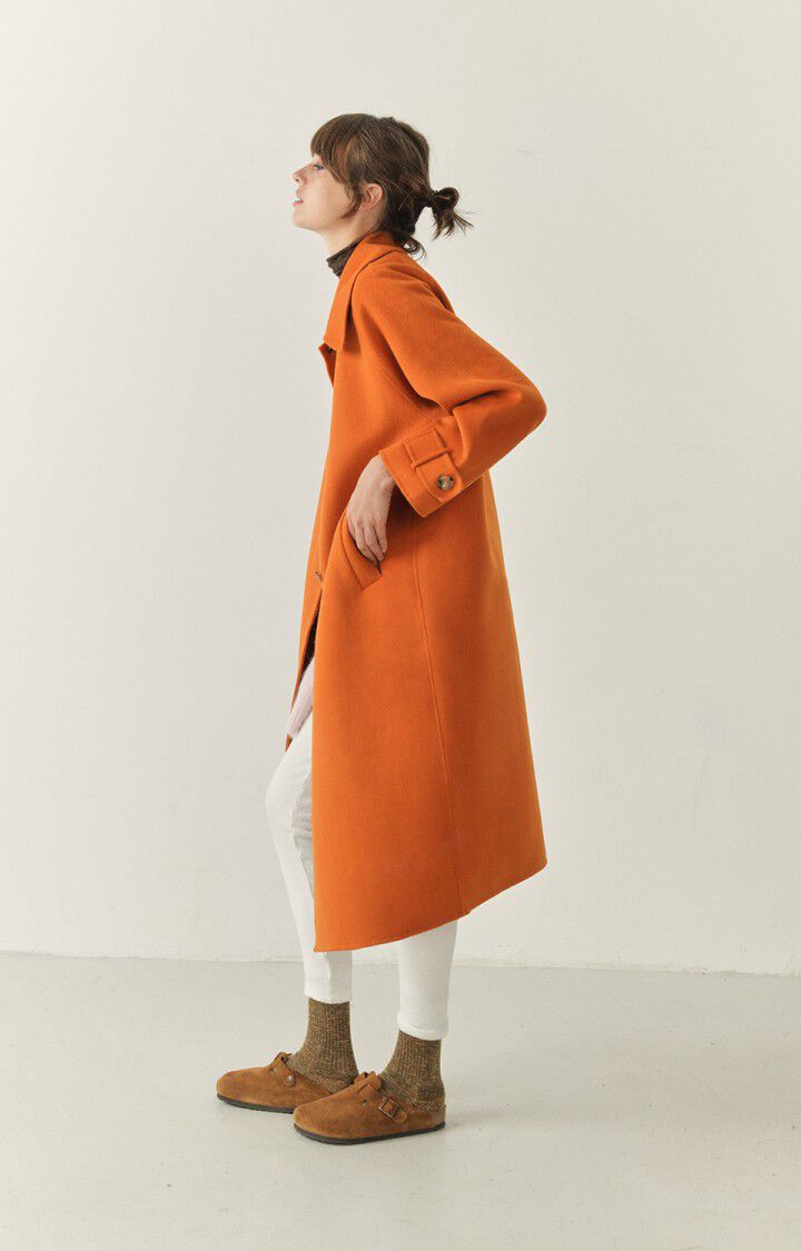 manteau hiver orange femme
