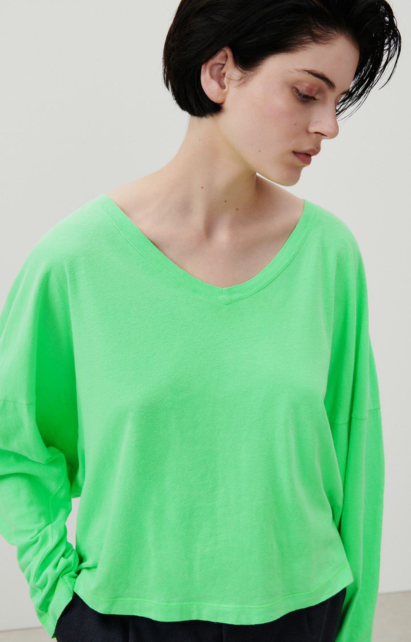 Damen-T-Shirt Aksun FLASHING Ärmel - GRÜN Grün H23 Vintage 43 - | American Lange