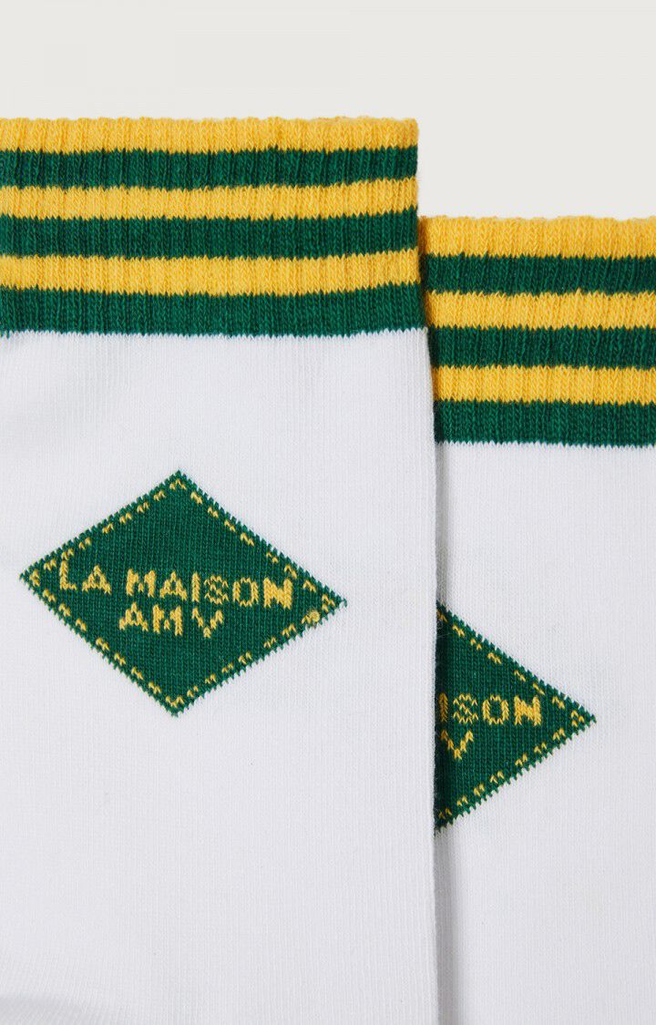 Chaussettes mixte Clypsun, VERT ET JAUNE RAYE, hi-res