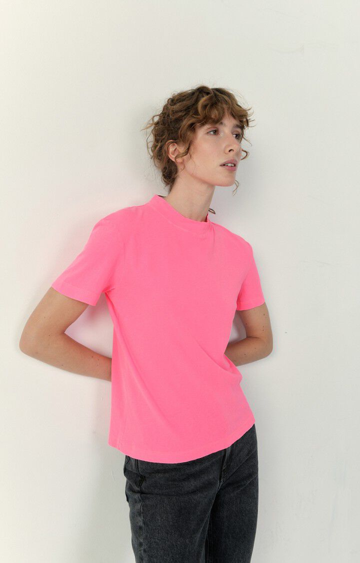 salami optellen Precies Women's t-shirt Aksun - FLUO PINK 17 Short sleeve Pink - H22 | American  Vintage