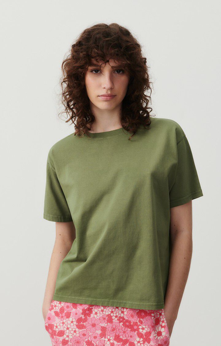Women's t-shirt Fizvalley - FLASHY GREEN 19 Short sleeve Green