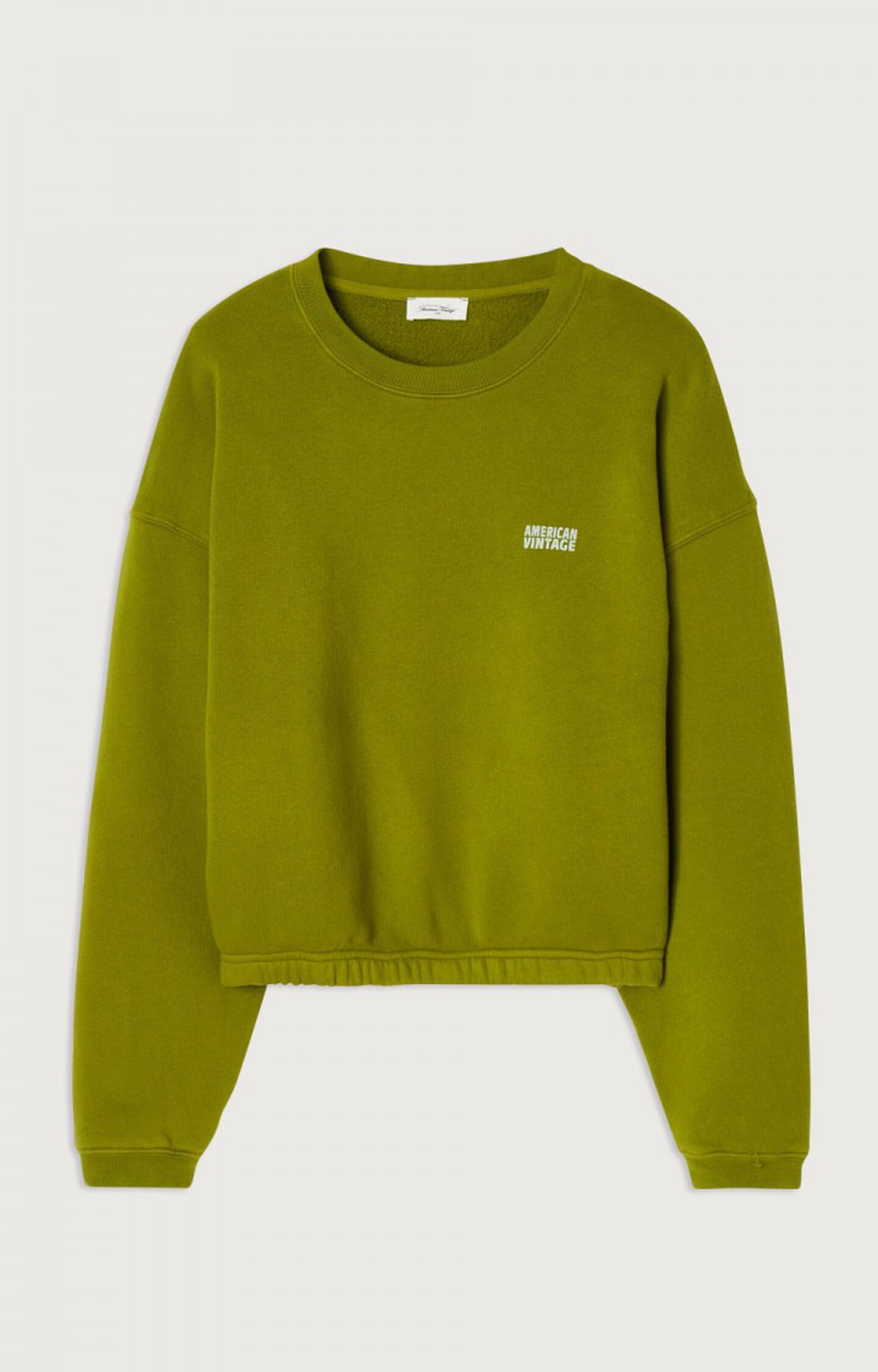 Izubird Grün American Damensweatshirt | 51 Lange VINTAGE Ärmel - H23 SUMPF - Vintage