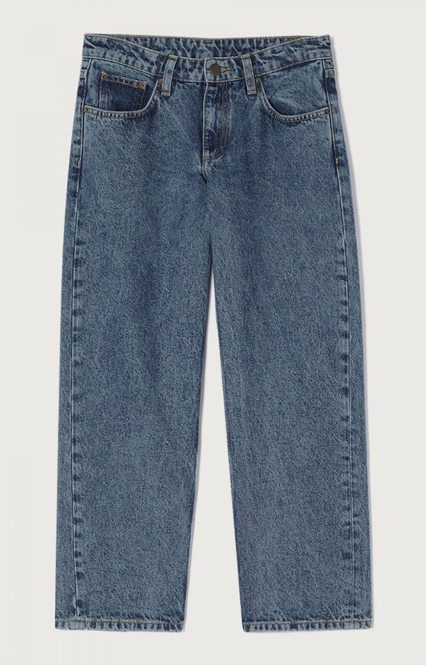 Women's cropped straight leg jeans Ivagood - BLUE STONE Blue - H22