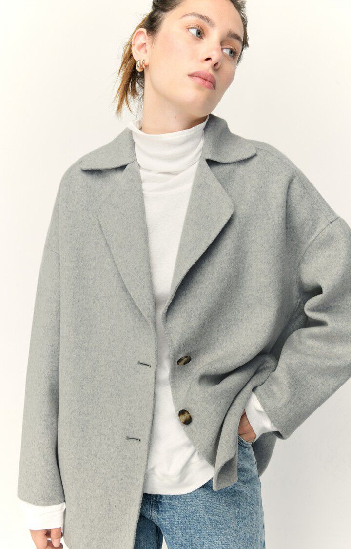 manteau 3 4 femme gris