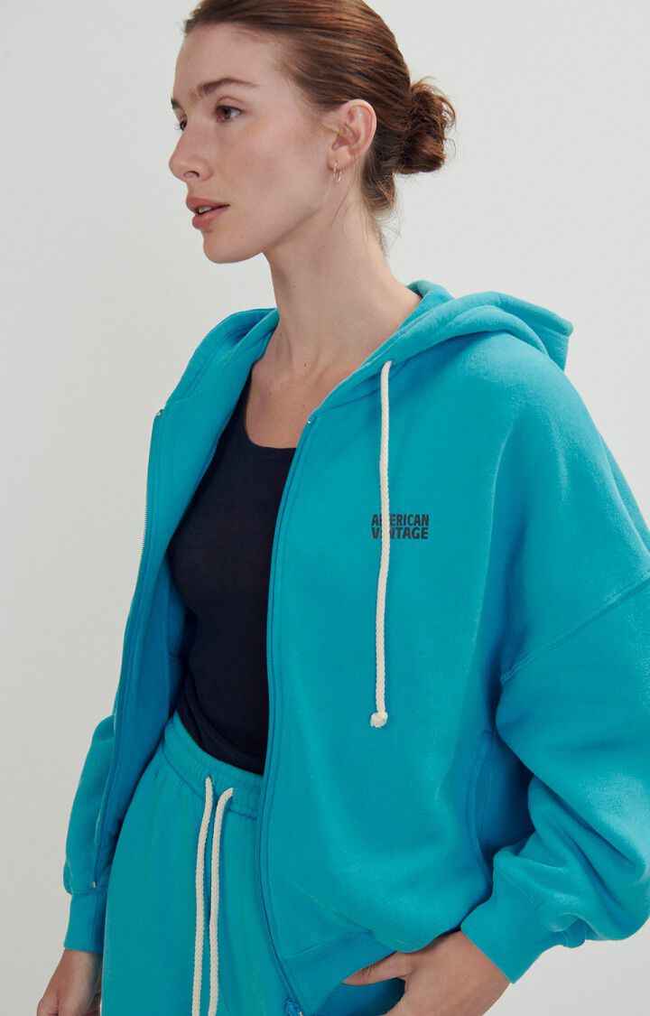 Women's hoodie Izubird - VINTAGE OASIS 48 Long sleeve Blue - H23 