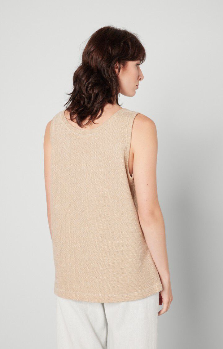 Women's tank top Edalove - BEIGE MELANGE Beige - E22 | American