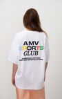 T-shirt mixte Fizvalley "AMV SPORTS CLUB", BLANC MULTICOLORE, hi-res-model