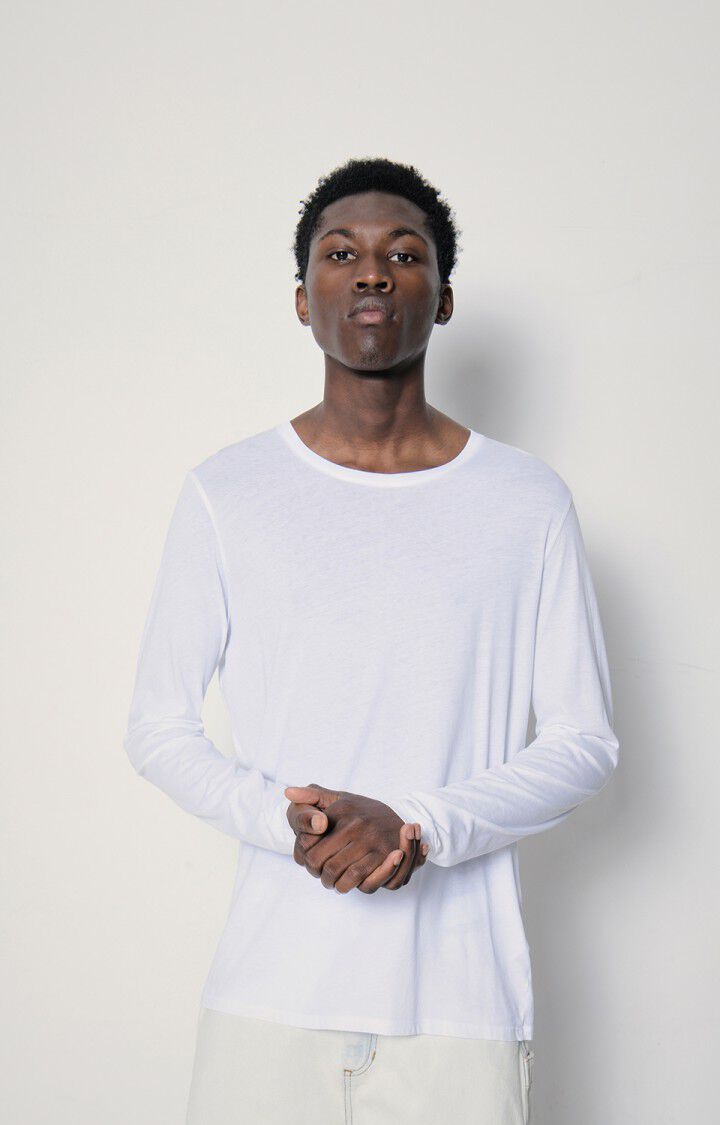 Men's t-shirt Decatur - WHITE 68 Long sleeve White - H23