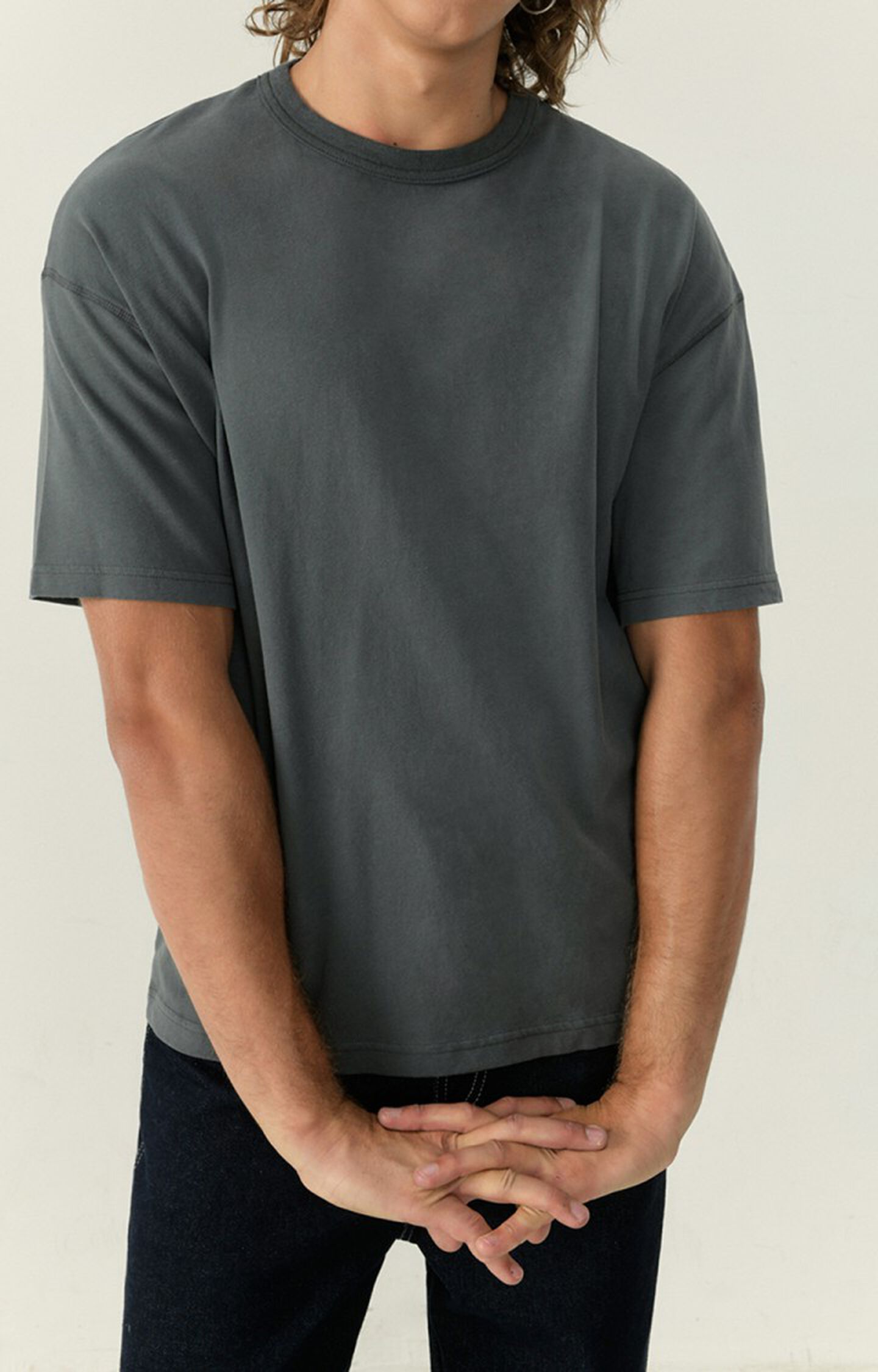 Herren-T-Shirt Ylitown - STüRMISCH 21 Ärmel - E23 Vintage Kurze American | Grau